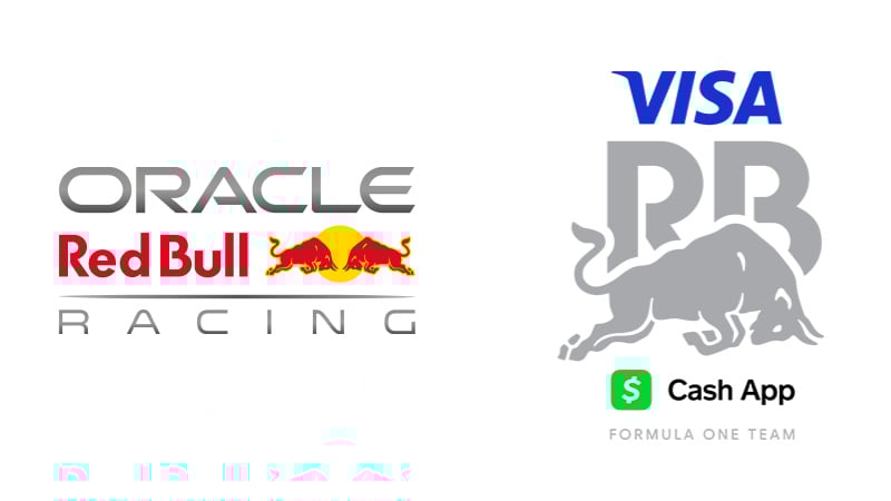 Oracle Red Bull Racing and Visa Cash App RB team 2024 logos 