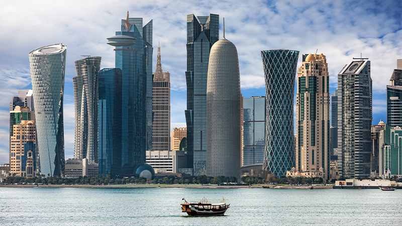 Beautiful city skyline of Doha, Qatar