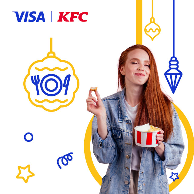 Visa and KFC logos